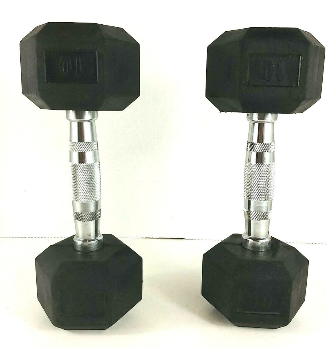 Weider DRH10 10lbs Rubber Hex Dumbbell for sale online