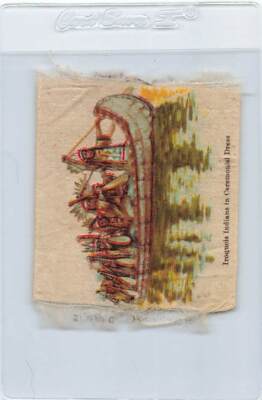 1912 S68 Indian Scenes Zira Cigarettes Tobacco Silk Iroquois Indians  *DA-D6691