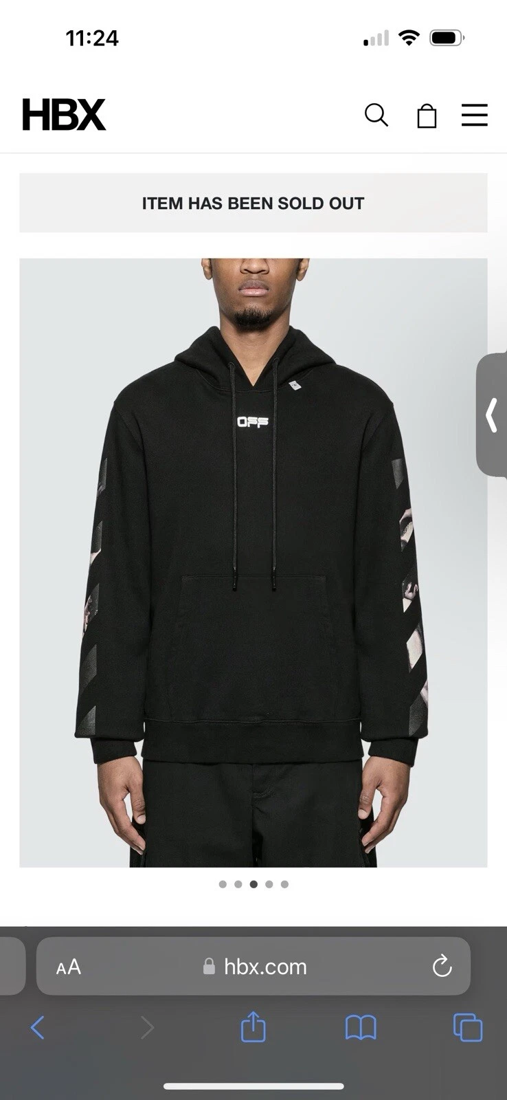 OFF WHITE Felpa con cappuccio OFF WHITE edizione Caravaggio Arrow esaurita!!