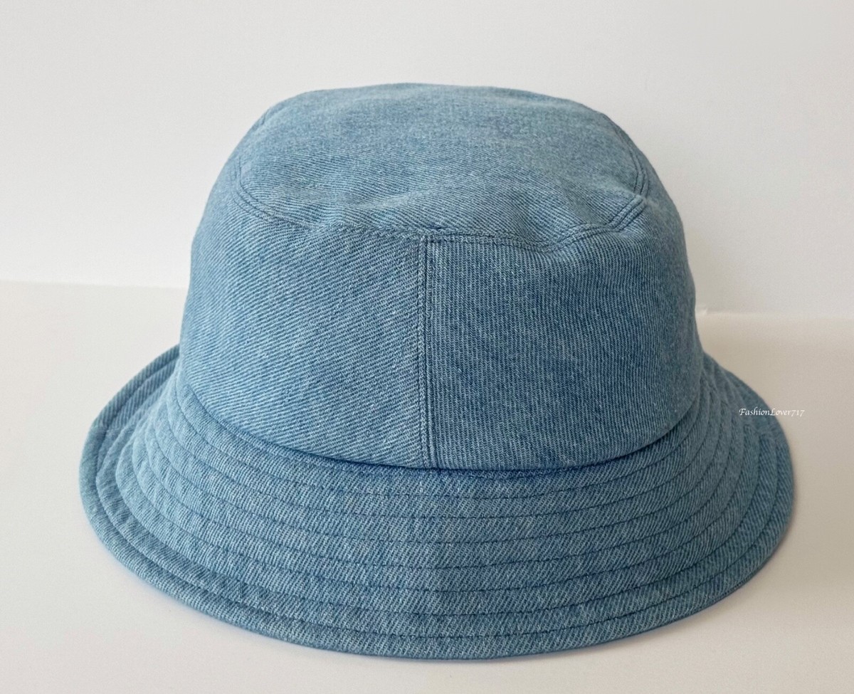 22P CHANEL LIGHT BLUE DENIM BUCKET CLOCHE HAT M | eBay