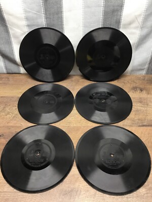Assorted Edison Thick Records-Black Label,Lot Of 6,78rpm-see Pictures For Titles