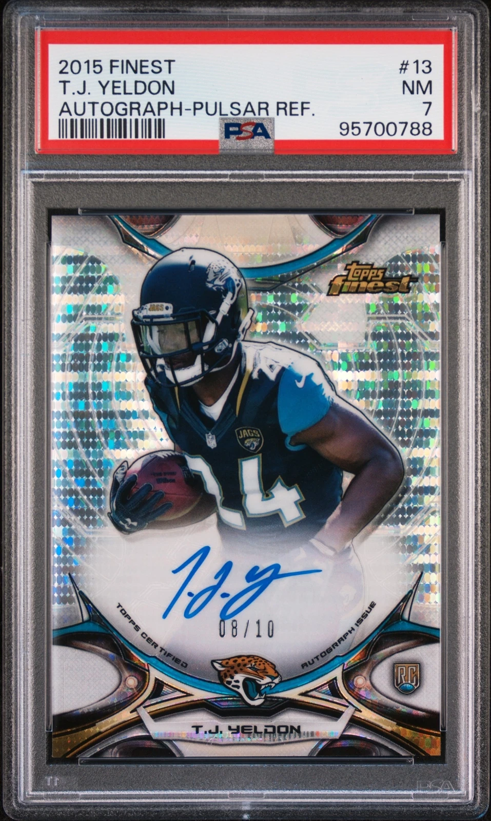TJ Yeldon Finest #13 Autograph-Pulsar Refractor