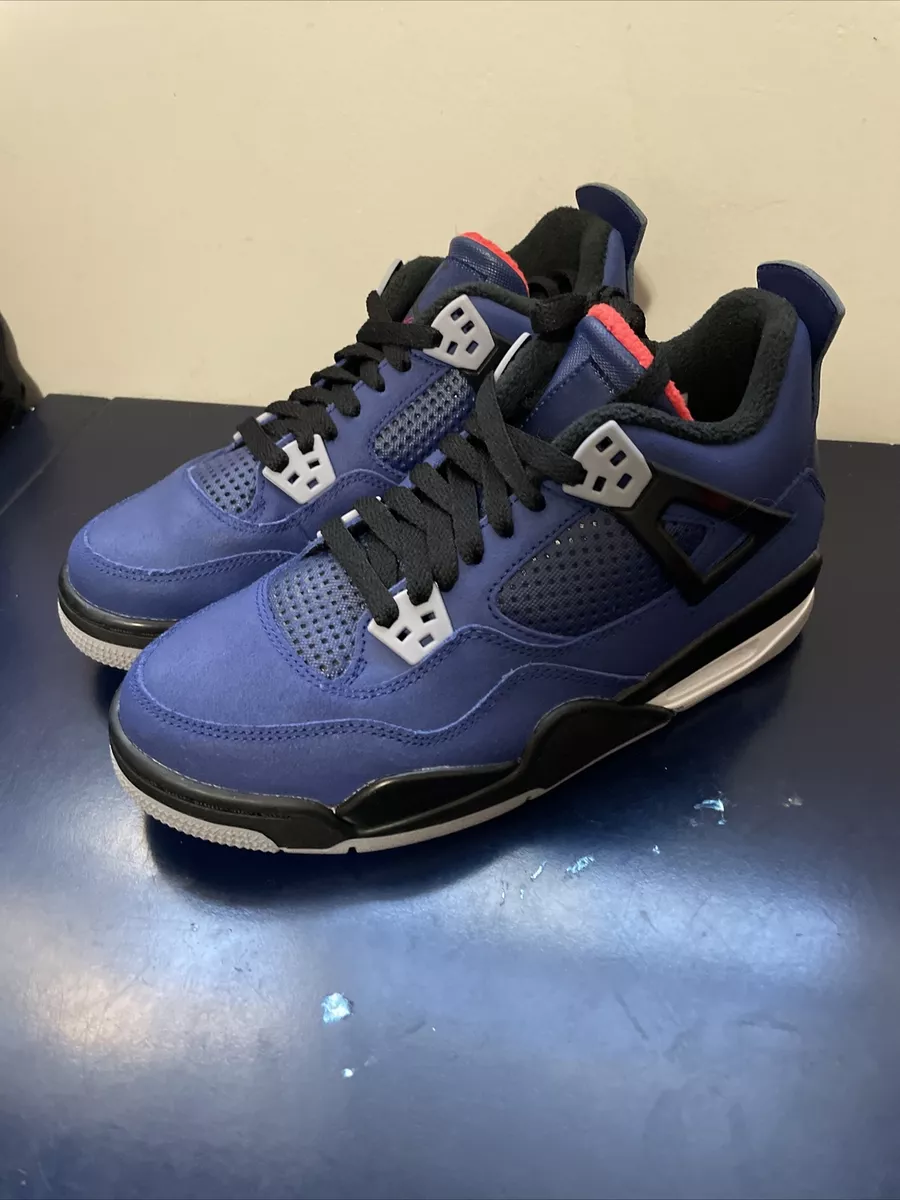 GS AIR JORDAN 4 RETRO WNTR LOYAL BLUE SZ 6.5Y CQ9745 401 Without Box B-grade