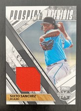 2019 Panini Elite Extra Edition Prospect Materials Black Sixto Sanchez #PM-SS