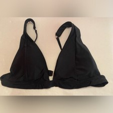 Woman  s Black Bikini Swim Top Size Large NWOT