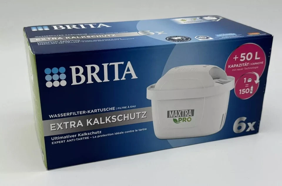 Brita Wasserfilter-Kartusche 6er Maxtra Pro Extra Kalkschutz (1er Pack)
