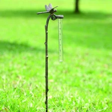 Rain Gauge Dragonfly Garden Stake - SPI Home Aluminum Gauge for Precipitation