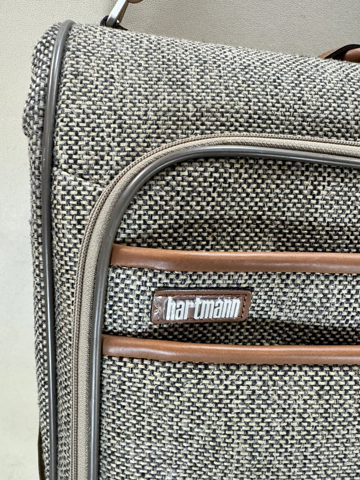 Hartmann Tweed Garment Bag Suiter Suit Bag Natural Tweed $550 - Image 3 of 4
