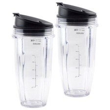 TWIN PACK 24 oz Cup, Sip & Seal Lid 483KKU486 408KKU641 for Nutri Ninja BL480