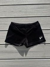 GK Elite Adult Medium Gymnastics Dance Fitted BOOTY SHORTS Black