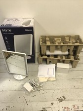 iHome Reflect Vanity Mirror Bluetooth Speaker White ICVBT2 TESTED