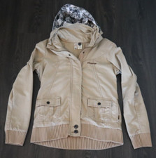 Vintage Y2k Elements Women's Hooded Khaki Jacket Coat Snow Skate Medium