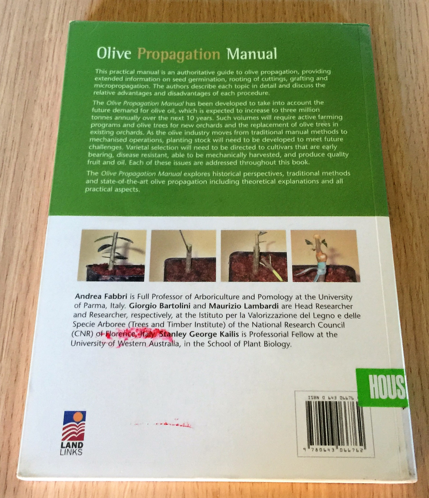 Olive Propagation Manual by Maurizio Lambardi, Andrea Fabbri, Stanley  George Kailis, Giorgio Bartolini (Paperback, 2004) | eBay