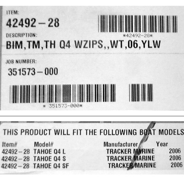 Tahoe Boat Bimini Top Canvas 4249228 Q4 Dowco Yellow 2006 eBay