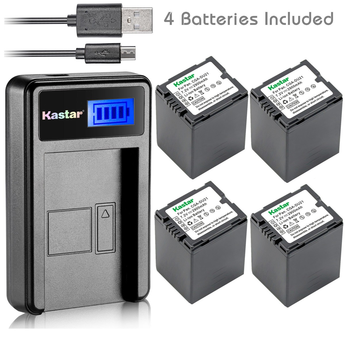 Kastar Battery LCD USB Charger for HITACHI DZ-BP7S & DZ-BX35 DZ