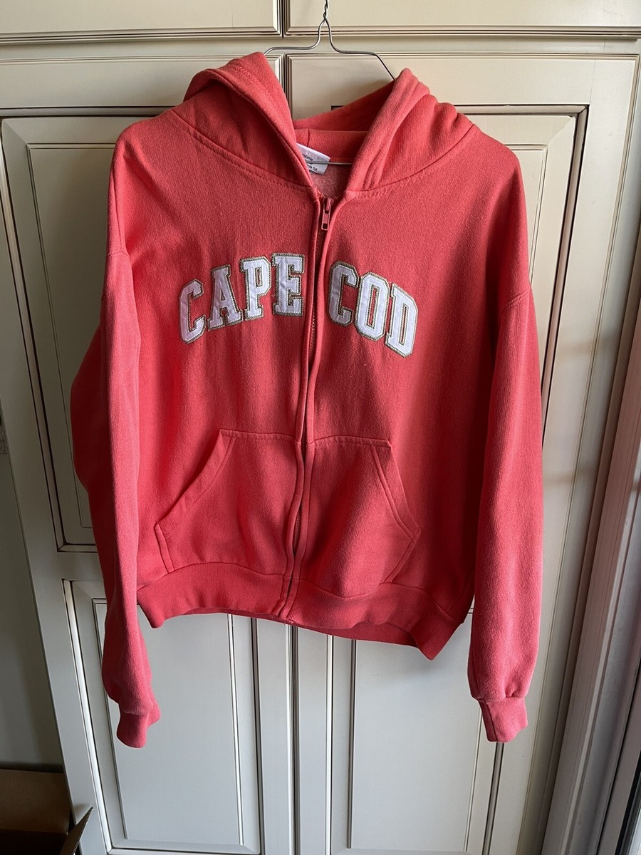 Sweatshirt Cape Cod Youth Size XL18/20 Full Zip Hoodie Peach