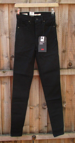 Ladies Levis Jeans Premium Mile High Super Skinny Black 25" Waist 32" Leg BNWTs - Picture 2 of 20