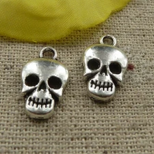 Free Ship 240 pcs tibetan silver skull charms 17x10mm L-4246