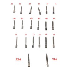 30 Pcs Dental Pure Titanium Assorted Conical Screw Posts Root Canal Pin All Size