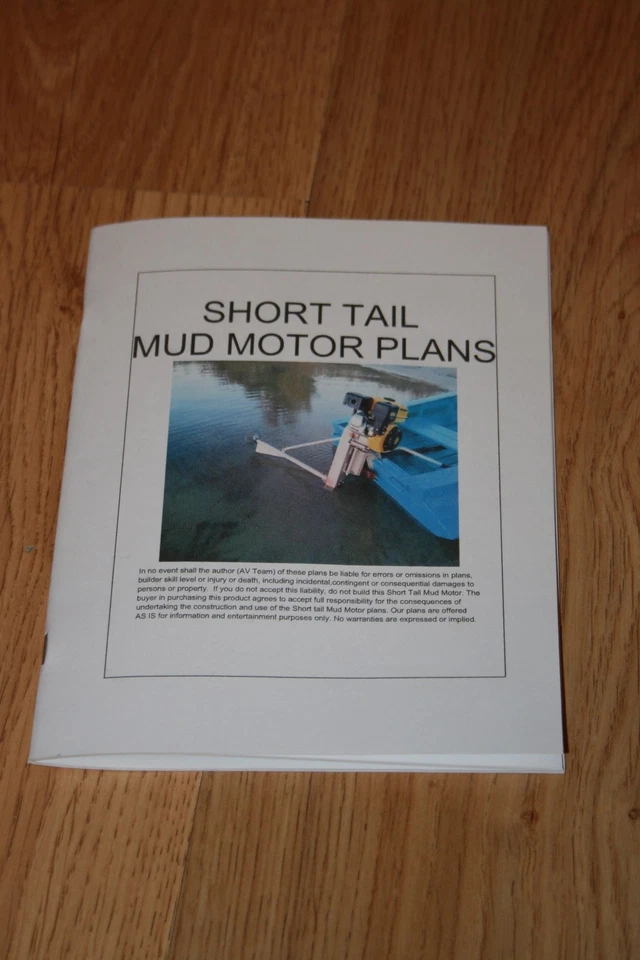 Planos de motor de barro de cola corta, fueraborda, planos de motor de barro de accionamiento de superficie Foto 2 de 3