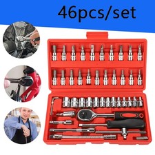 46pcs 14drive Socket Set Ratchet Wrench Set Car Tool Kitbit Mechanic Tool Set