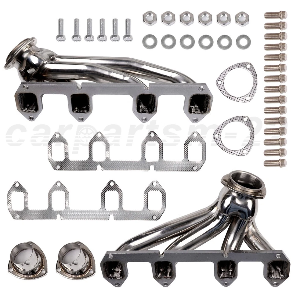 FOR 330/360/390-428 FORD BIG BLOCK FE STAINLESS SHORTY HEADER EXHAUST MANIFOLD - Bild 2 von 4