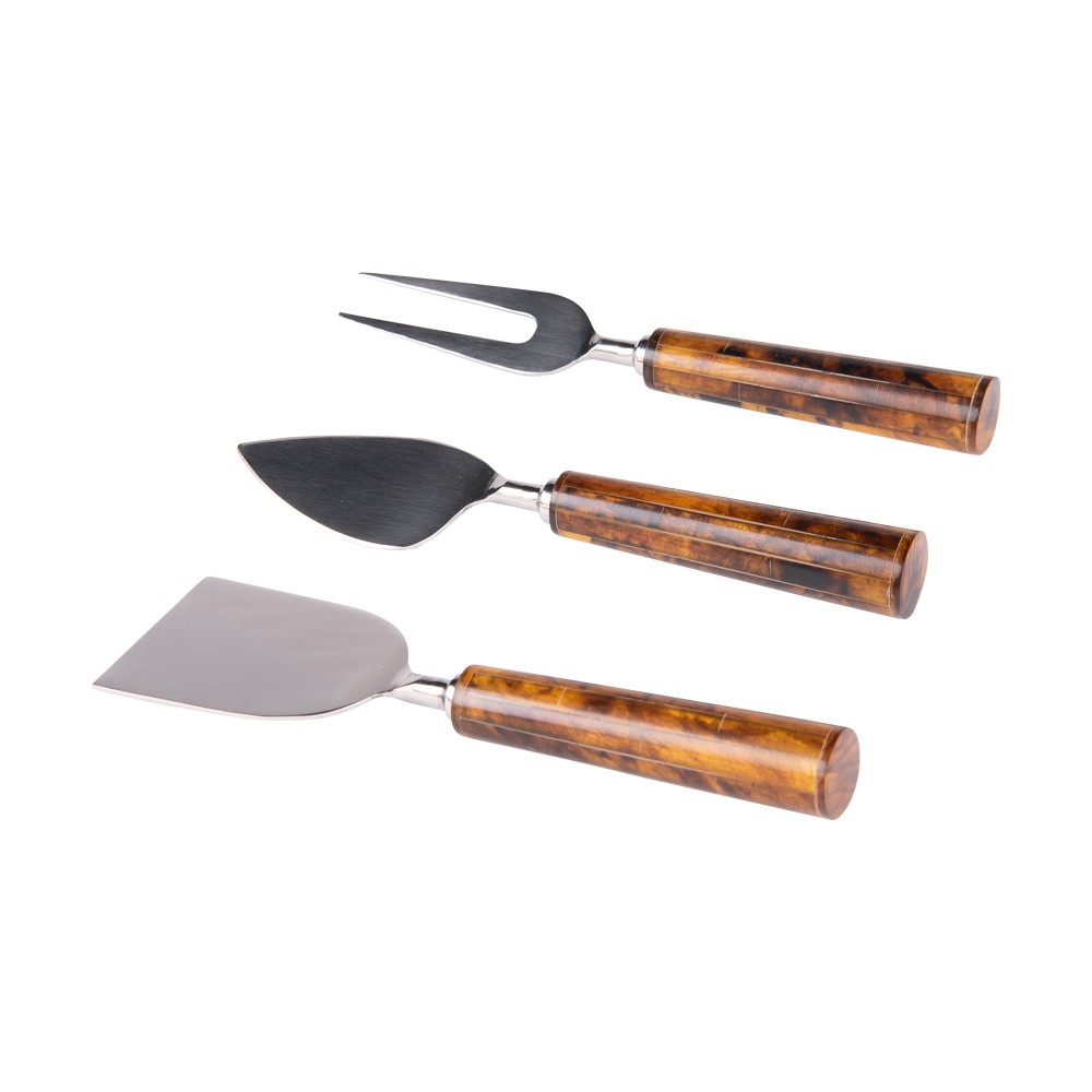 Service à fromage couteaux métal Sabaï 18x5cm pour table et apéro
