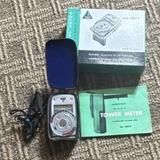 Vintage Tower Universal Exposure Meter No. 8879 Light Meter w/Case Made in Japan