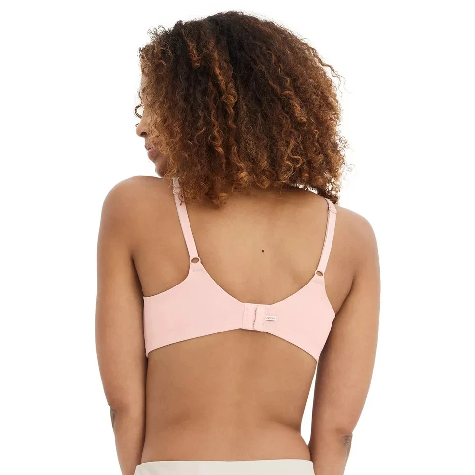 Sujetador Camiseta Jockey Para Mujer Microfibra Cobertura Completa Sin Alambres Sin Forro Rosa 34 DD Foto 3 de 4