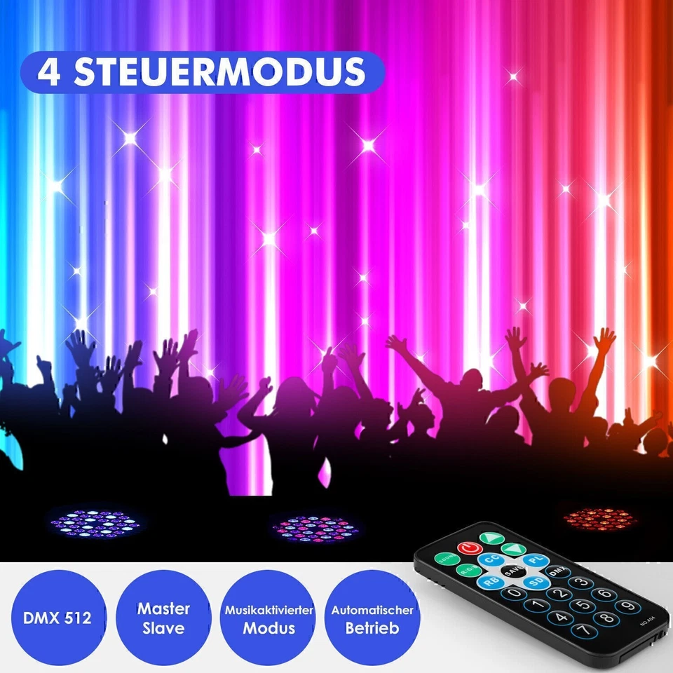 36W LED Par Strahler 36 LED Bühnenlicht Disco Partylicht RGB DMX für Stage Show - Bild 3 von 4