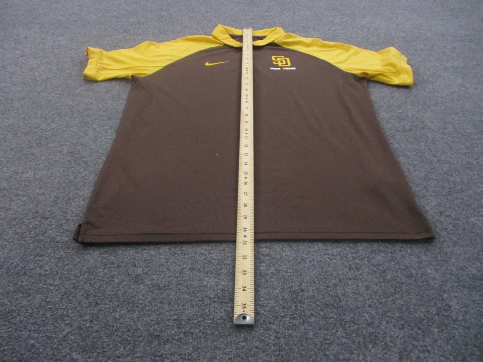 Camisa San Diego Padres Hombres M Dri Fit Polo Nike Béisbol Rendimiento Activo Deporte Foto 3 de 4