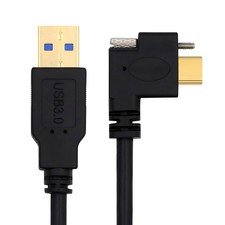 CY Single Screw Locking Type-C USB 3.1 Male to Type-A Male USB3.0 Power Cable