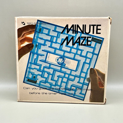 Vintage 1979 Minute Maze by Mag-Nif - Timed 3D Maze Puzzle - Open Box, Unplayed
