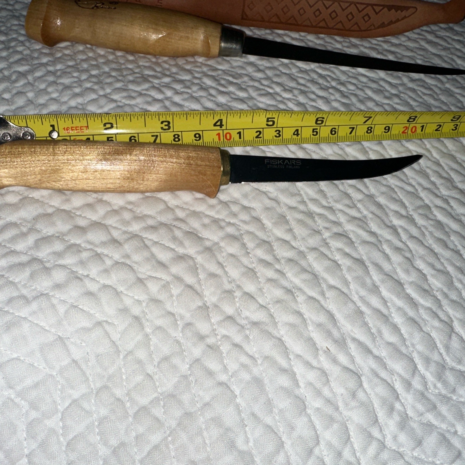 J Marttiini Knife W Sheath & Fiskars Stainless Steel Made in Finland W Sheath