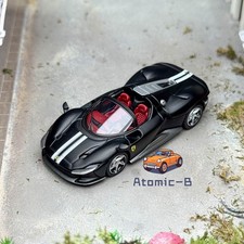 1:64 BBR  Ferrari Daytona SP3 Matte Black Alloy Car Model