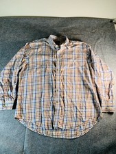 Orvis Button Down Shirt 100 Cotton Long Sleeve Plaid Men's XL Multicolor