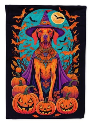 Caroline's Treasures Vizsla Witchy Halloween Garden Flag DAC1539GF