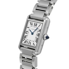 CARTIER Tank Mast Sm WSTA0051 Silver Ladies Used Watch #31017 2