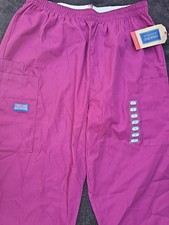 Woman Cherokee Work Wear Uniform Pants Traditinal Wine Sz M