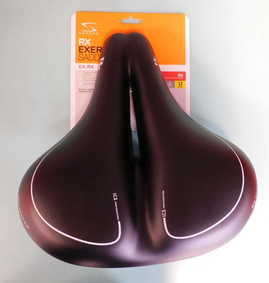 NUEVO Sillín Ejercitador Serfas RX Diseño Doble Barra con Cubierta de Vinilo Impermeable Foto 2 de 4