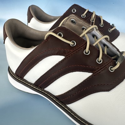 New Adidas MC Z-Traxion White/Brown Golf Shoes Men display picture 1