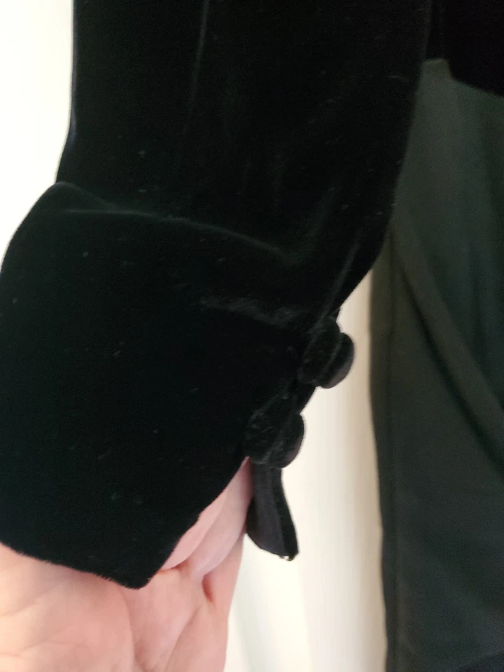 Vestido De Colección Bill Blass Terciopelo Noche Talla 10 Años 80’s Lazo Sak’s Fifth Avenue  Foto 4 de 4