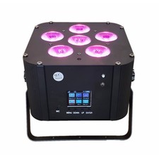 6x18W RGBWAUV 6 in 1 Wireless DMX Battery Power WIFI Led Par Light Uplight 1pc