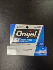 Orajel 3X Medicated Mouth Sores Extra Strength Gel 0.42 oz Oral Pain Relief
