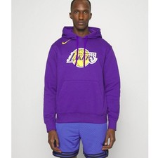 Felpa con cappuccio uomo Nike Los Angeles Lakers Club Small viola ufficiale NBA