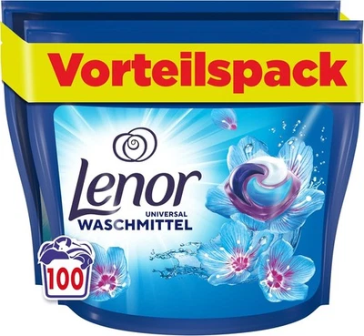 Lenor Waschmittel Pods, 100 Waschladungen, Aprilfrisch, Vollwaschmittel, Langanh - Bild 1 von 4