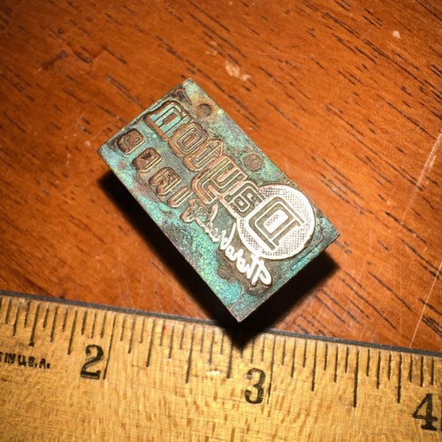 Vintage Print Block ( Dayton Tires) Copper Face - Bild 5 von 5