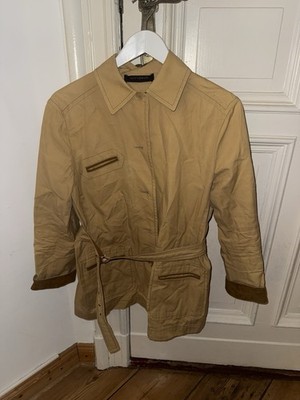 Windsor Damen Jacke Beige Größe 40 Blazer Jacke mit Gürtel