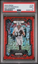 2023 PANINI PRIZM RED SHIMMER #175 HUNTER RENFROW 7/35 PSA 9