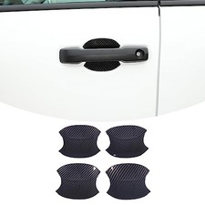 Exterior Door Handle Bowl Cover Trims Compatible with Carbon Fiber Pattern